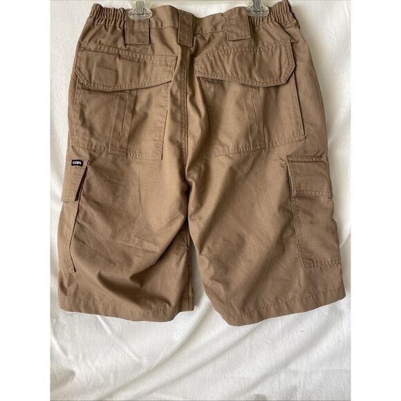 CQR Tactical Shorts Men's Tan 30 Ripstop Stretch Elastic Waist Cargo- EUC - Picture 6 of 12